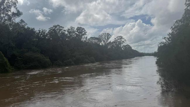 Mary River levels peak at Gympie's Kidd Bridge on December 17, 2024, about 1.5m under the bridge.