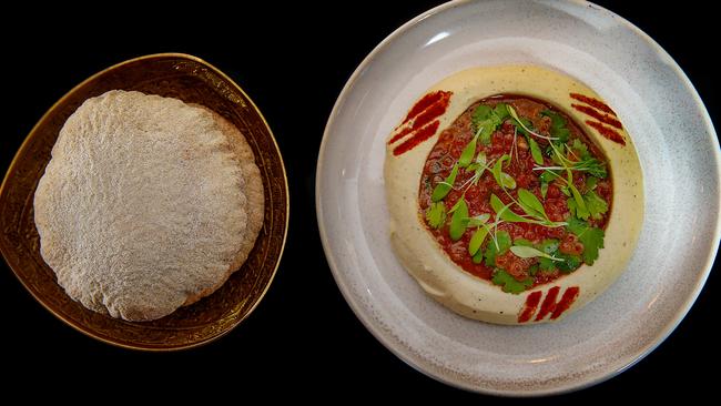 Bar Saracen sold a $100 hummus for world hummus day. Picture: Ian Currie