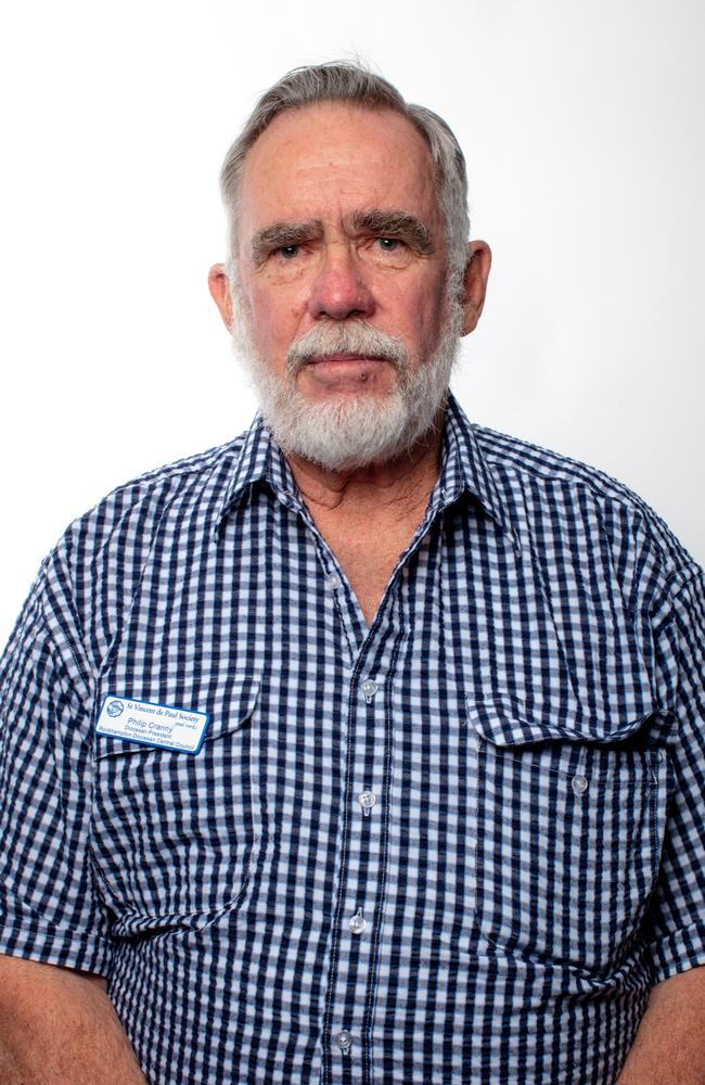 Vinnies Rockhampton president Phil Cranny. Picture: Wade Lewis Art