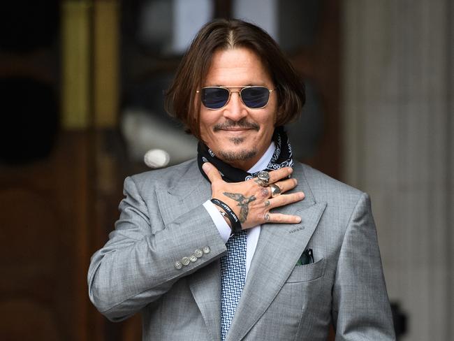 Hollywood star Johnny Depp arrives at the Royal Courts of Justice in London on July 16. Picture: Getty Images