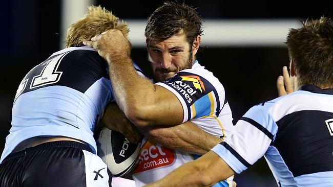 Dave Taylor in action in round one against the Sharks.