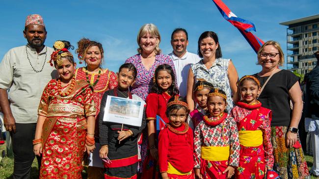 Chief Minister Eva Lawler at the 2024 Darwin Nepalese Festival. Picture: Pema Tamang Pakhrin