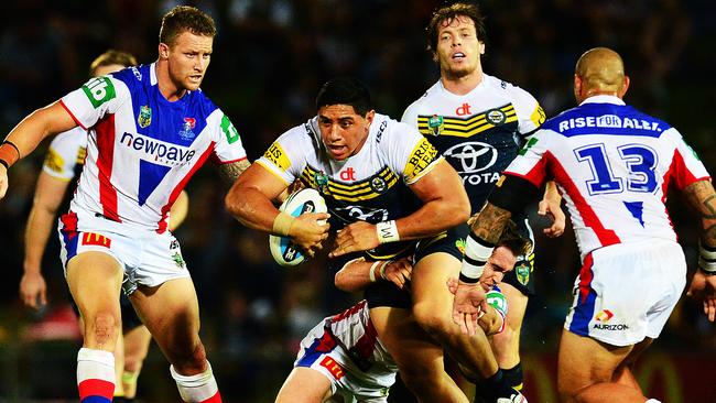 Fans like the look of Jason Taumalolo to be first tryscorer. Picture: Zak Simmonds