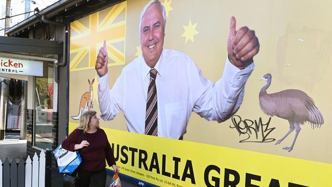 Clive Palmer has spent big on political advertising. Picture: William West / AFP