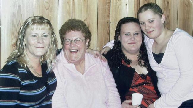 Alison Robinson (second from right) was allegedly murdered by David Evans on January 5, 2024 in Glenorchy. Picture: Supplied