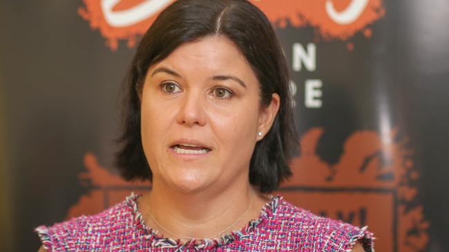 Health Minister Natasha Fyles could not confirm how many people received the botched text messages or whether they had been notified of the bungle. Picture: Glenn Campbell