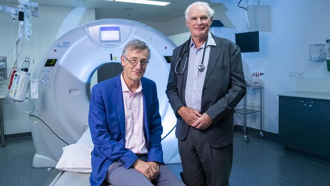 Cardiologists Professor Richard Harper (right) and Brett Forge say two simple tests could save people from heart attacks. Picture: Aaron Francis