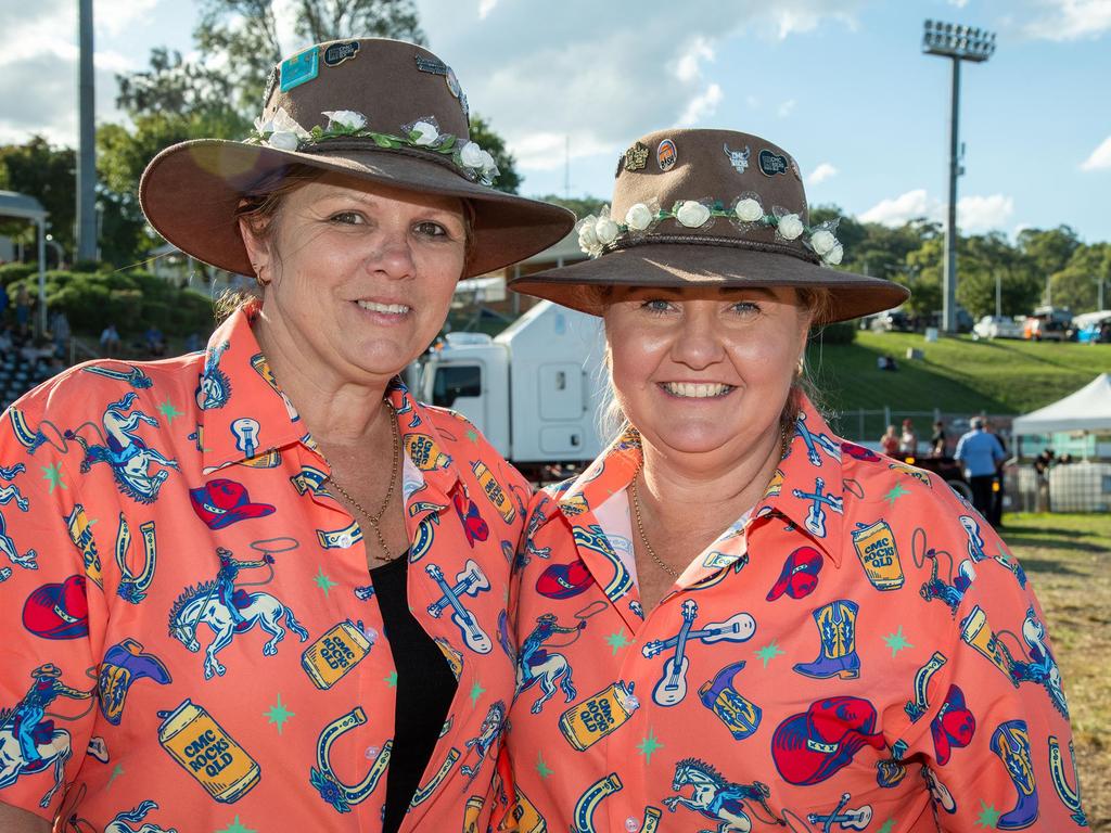 Megan Jordan (left) and Racquel Belshaw. Meatstock at the Toowoomba Showgrounds. April 15th, 2023