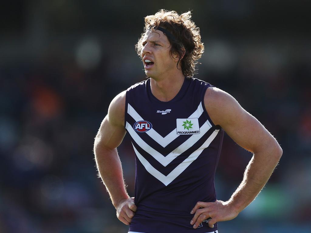 Fyfe is now preparing for a new battle up forward. Picture: Mark Metcalfe/AFL Photos/via Getty Images