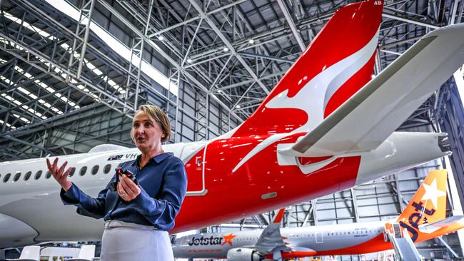 Qantas chief executive Vanessa Hudson. Picture: AFP