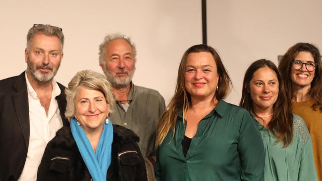 Mark Swivel, psychologist Jane Enter, David Heilpern, Byron Shire deputy mayor Sarah Ndiaye, social worker Jenelle Bowen and Dr Tonya Coren at It's Not Okay, a forum hosted by Barefoot Law at Byron Community Centre on Thursday, June 17, 2021. Picture: Liana Boss