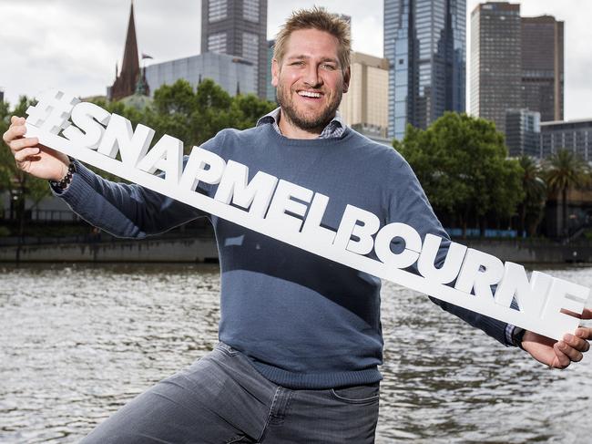 #snapmelbourne Curtis Stone at South Bank promoting with Snap Melbourne campaign. Picture: Sarah Matray