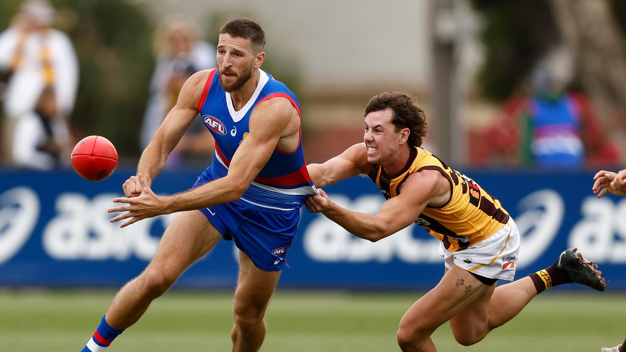 Marcus Bontempelli was lined up against VFL players on Friday. Picture: Michael Willson/AFL Photos via Getty Images.