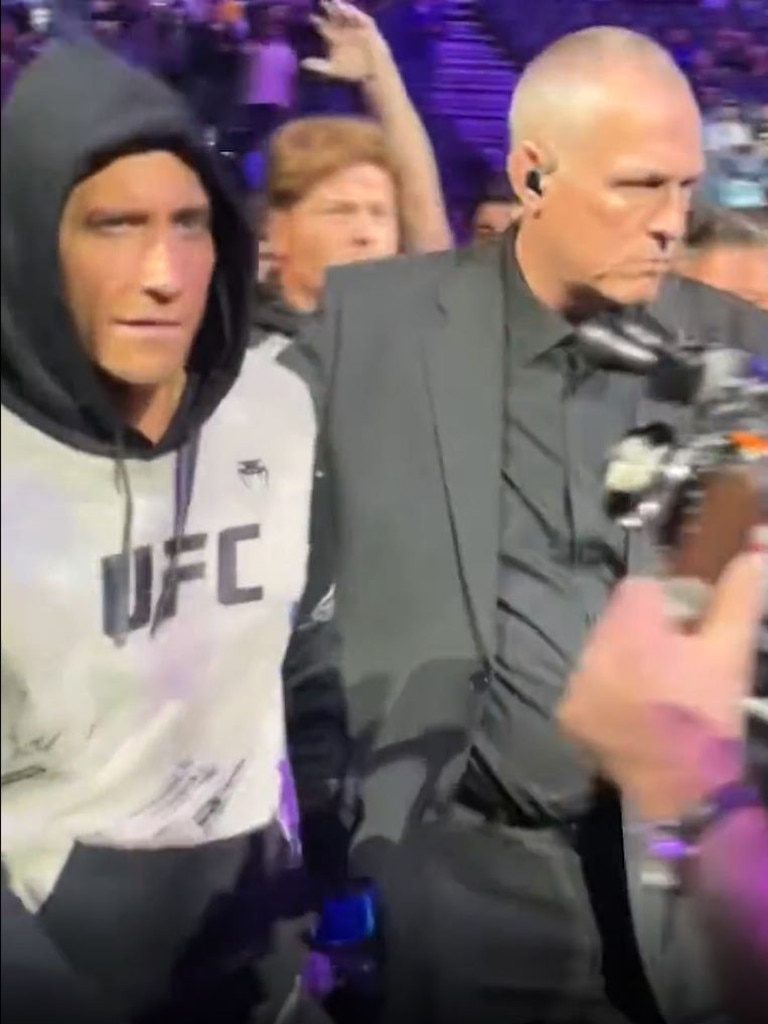 Jake Gyllenhaal gets his walkout moment. Photo: Twitter.