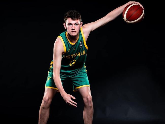 Tassie hooper Jacob Furphy says heâs aiming to lead Tasmania  to gold at the upcoming under-18 National Basketball Championships. Pic courtesy of Basketball Tasmania.