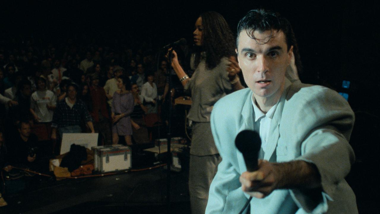 David Bryne of Talking Heads in the music documentary Stop Making Sense.