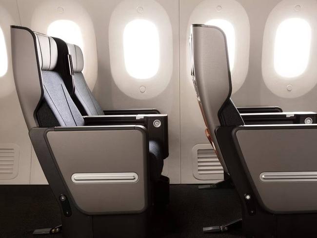 Qantas premium economy on board the Boeing 787. Photo: Qantas