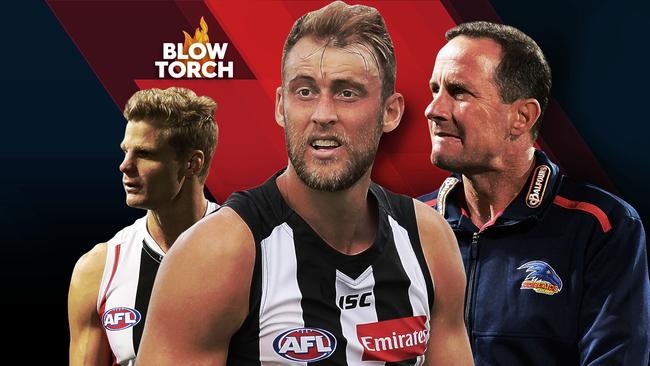Nick Riewoldt, Ben Reid and Don Pyke in the Blowtorch.