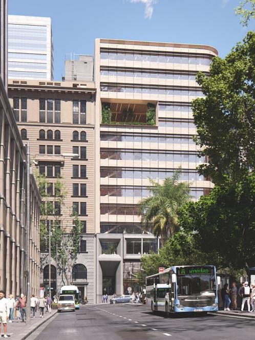 The proposed 13-storey development will sit on the southern edge of Wynyard Park. Picture: Tzannes