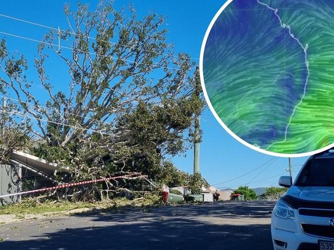 Trees down, flights cancelled as 90kmh polar blast smashes SEQ