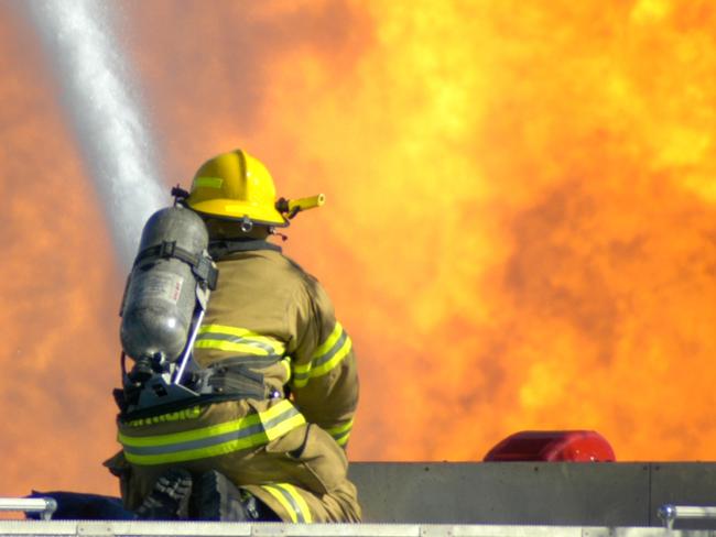 Intense firefighting. blaze. inferno. firefighter. Fire. Generic image.