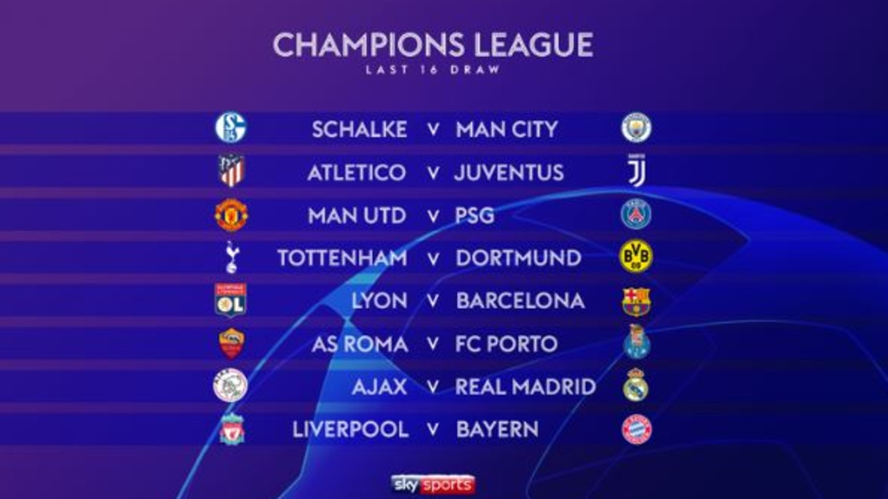 Champions League last 16 draw: Man Utd, Liverpool horror match-ups ...