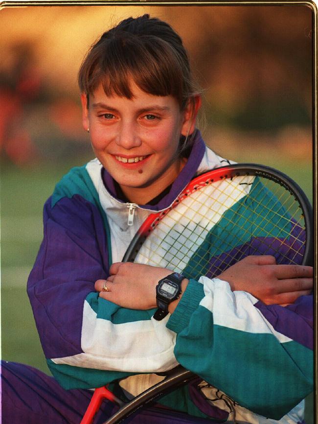 From the get-go, Dokic’s (pictured here at the age of 12) story captured the attention of Aussies as her prodigious talent was evident as she quickly rose through the ranks.