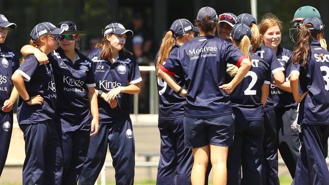 Actions shots of the Geelong junior U15 girls playing final against Prahan. Picture: Alison Wynd