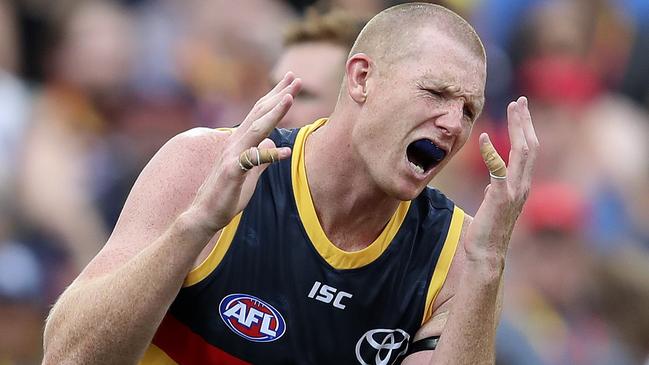 Sam Jacobs faces a stint on the sidelines. Picture: Sarah Reed 