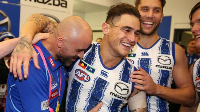 North Melbourne was all smiles for much of the second half of 2019 under Rhyce Shaw. Picture: Michael Klein.