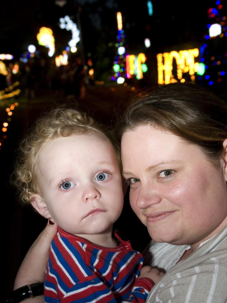 Mitchell and Natasha Rogers at the Toowoomba's Christmas Wonderland in Queens Park, Saturday, December 03, 2011. Photo Kevin Farmer / The Chronicle