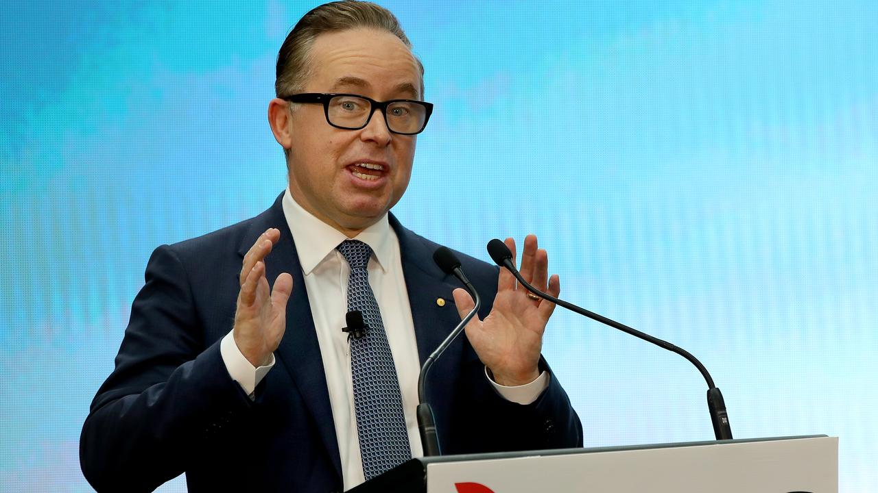 CEO Alan Joyce made a major announcement for the airline on Monday. Picture: Toby Zerna