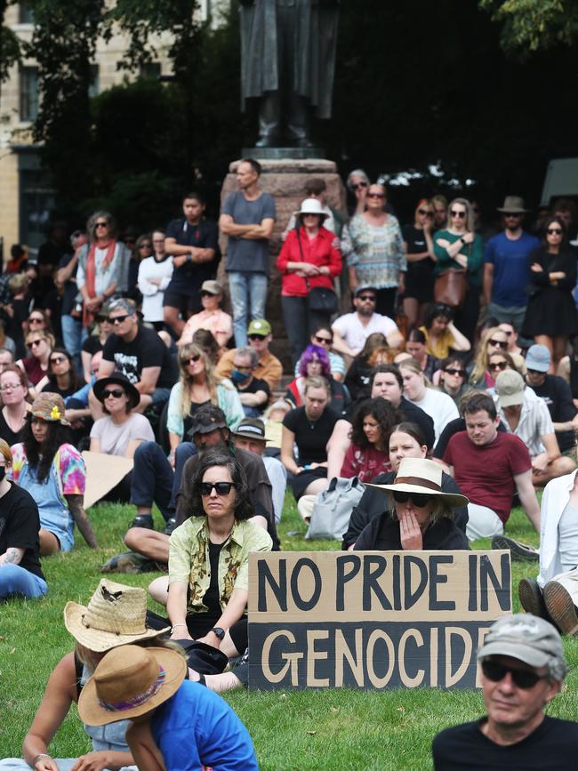 Change the Date/Invasion Day rally on Parliament Lawns, Hobart. Picture: Nikki Davis-Jones