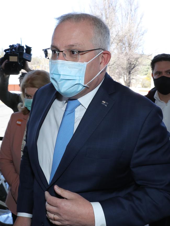 Scott Morrison addressed the baby’s death in Cooma on Friday. Picture: Rohan Kelly