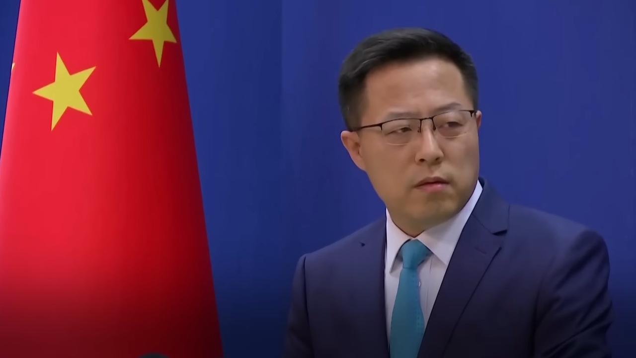 Chinese Foreign Ministry spokesman Zhao Lijian left temporarily speechless when asked about protests against zero-Covid policies. Source: The Guardian/YouTube