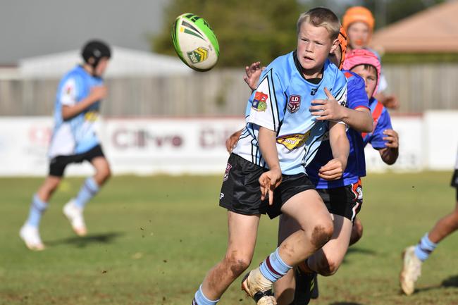 Alastair MacLachlan as a youngster playing for the Mulga All Stars against Toowoomba Barbarians in a junior rugby league game back in 2019. Picture: Kevin Farmer