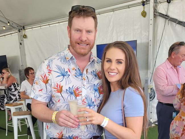 Casey Nixon and Dan Keighran got engaged at Magic Millions Raceday. Picture: supplied