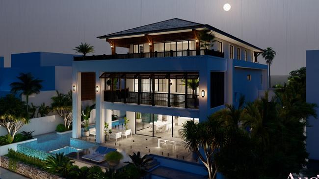 A new mega mansion proposed for Admiralty Drive, Surfers Paradise by Margaret Pemberton.