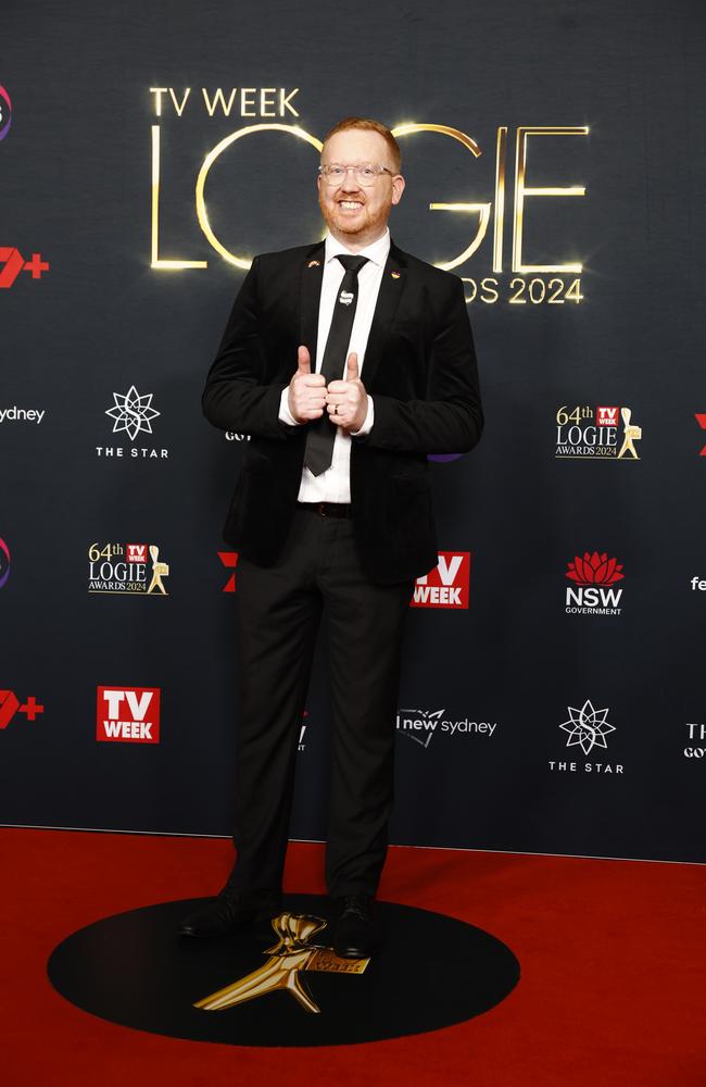 Luke McGregor on the TV Week Logie Awards red carpet in 2024. Picture: Jonathan Ng