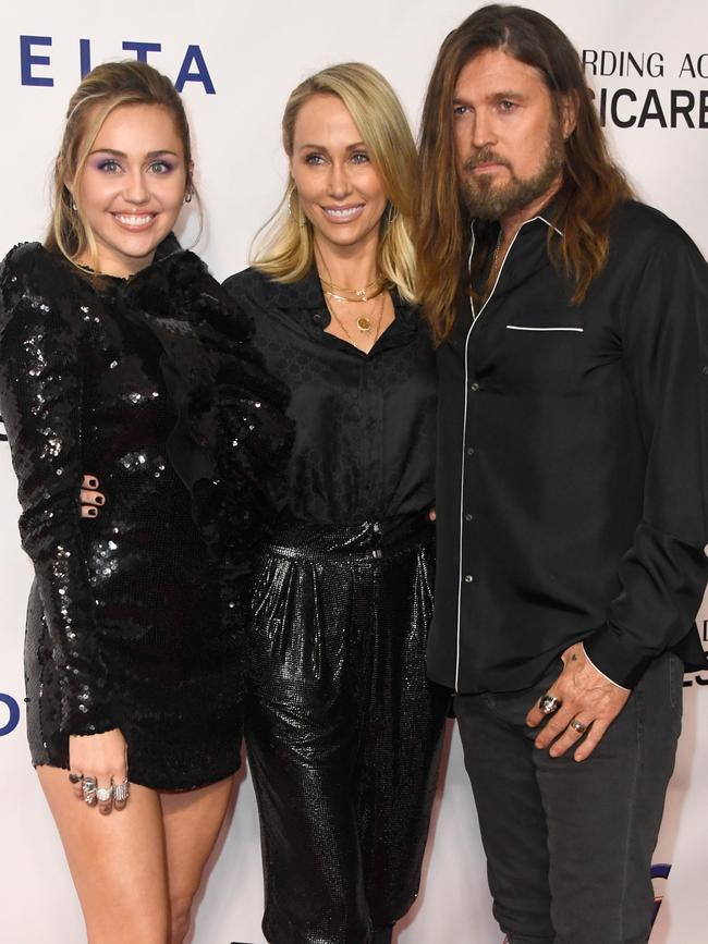 Miley is thought to have taken Tish’s side after her divorce from Billy Ray in 2022. Picture: Frazer Harrison/Getty Images