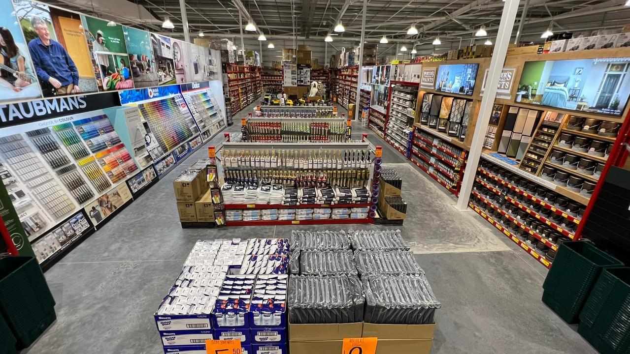 It is the first store in NSW to have have a newly laid-out paint department.