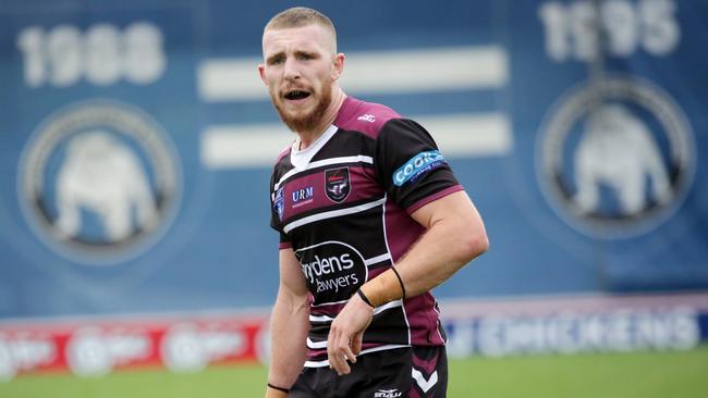 Jackson Hastings in action for Blacktown Workers Sea Eagles in the Intrust Super Premiership. Picture: Christian Gilles