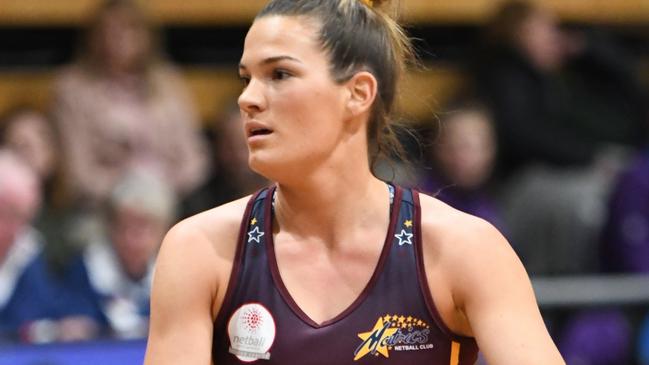 Tyler Orr in action for Matrics Netball Club in South Australia.