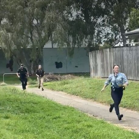 Police have arrested multiple people after a dramatic chase on foot through Andergrove streets on Monday, April 22, 2024, in connection to an alleged stolen car. Picture: Heidi Petith