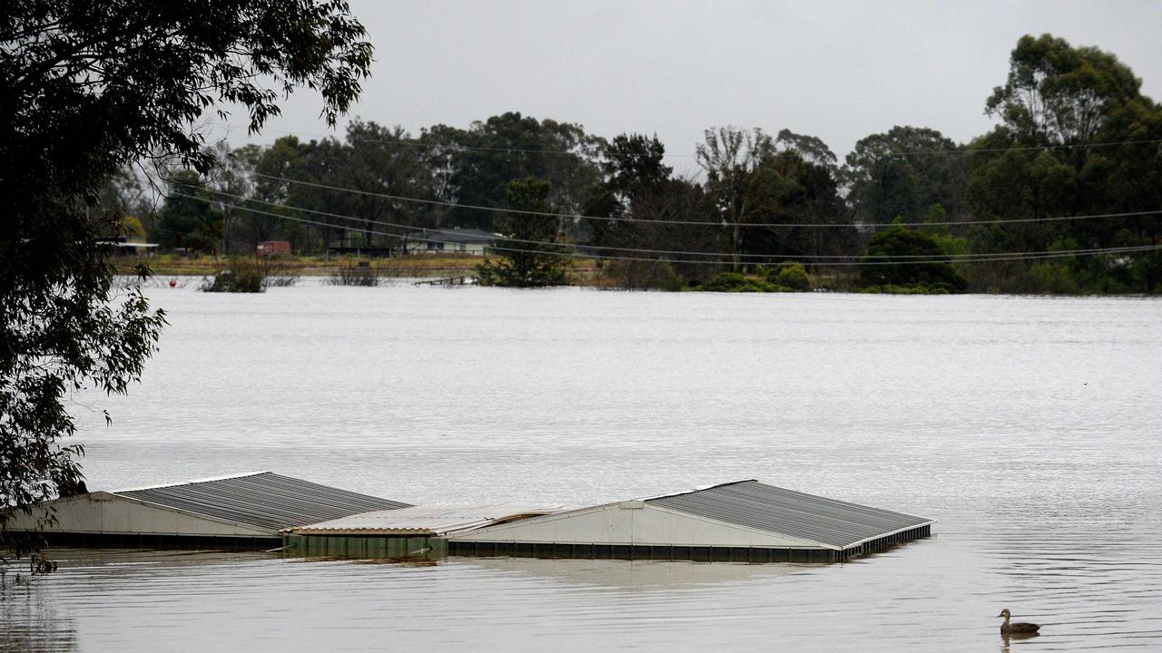 A home flooded near the Hawkesbury River in the northwestern Sydney suburb of Windsor. Picture: Muhammad FAROOQ / AFP