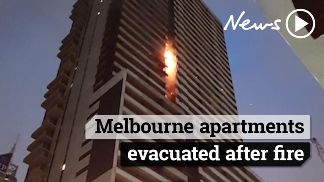 Melbourne apartments evacuated after catching fire on Spencer Street