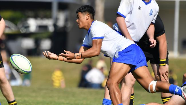 AIC First XV rugby between St Laurence's College and St Edmund's College Saturday May 27, 2023. Picture, John Gass