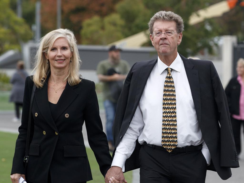 Red Symons and his partner arrive at Rod Laver Arena. Picture: David Geraghty