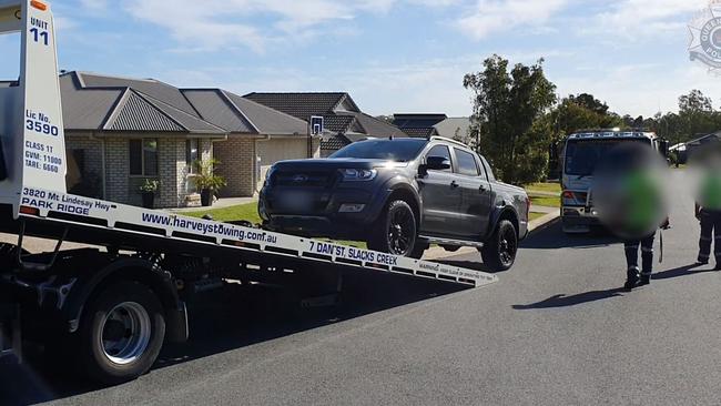 One of the cars seized. Photo: QPS