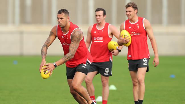 Lance “Buddy” Franklin is reportedly fit and firing to go for Round 2 — a welcome sight for Swans fans. Picture: Getty Images